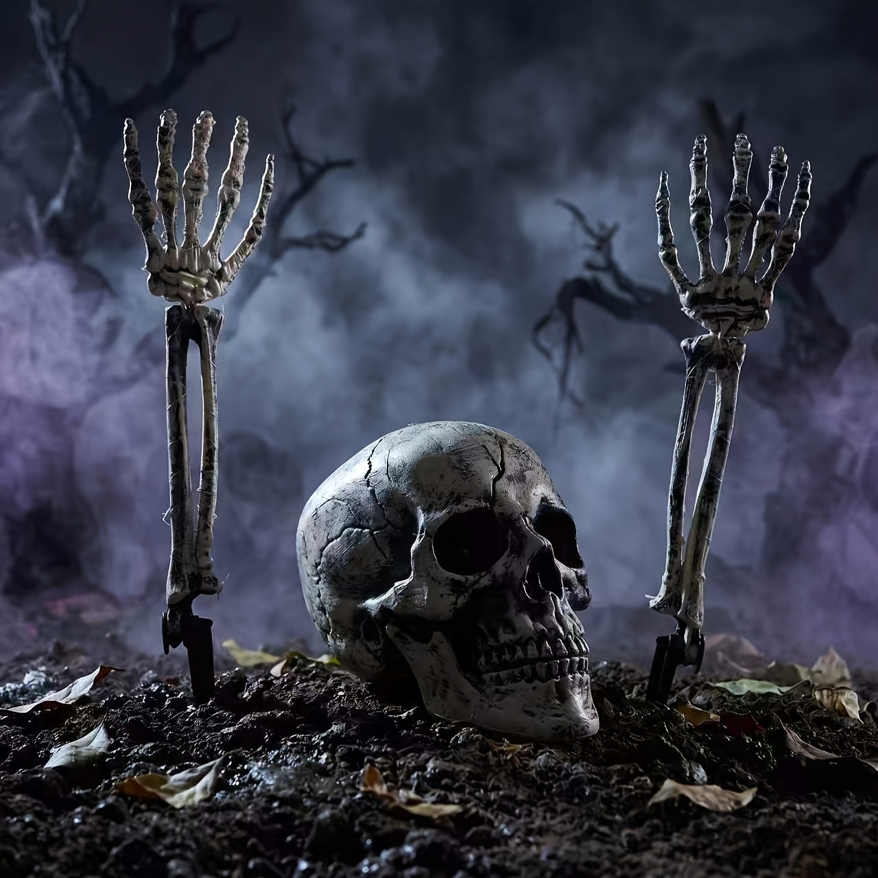 Halloween Skeleton Decoration - 3-częściowy zestaw dekoracji na Halloween do
