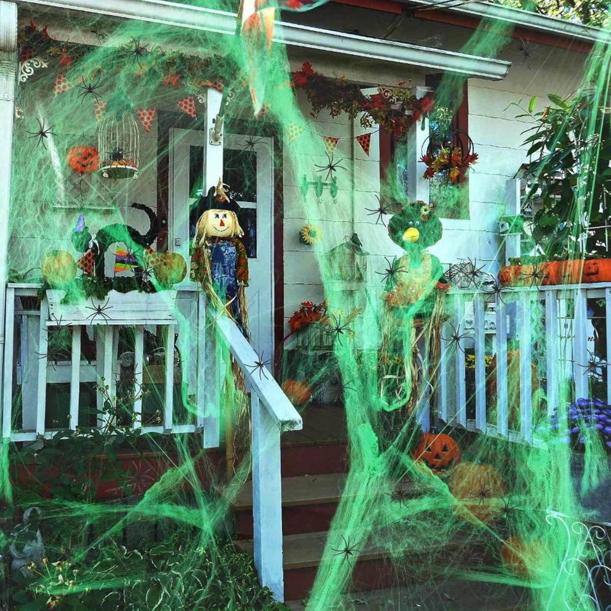 Spider Web Halloween Decoration - 1-20 SZT. Dekoracja na Halloween, elastyczna