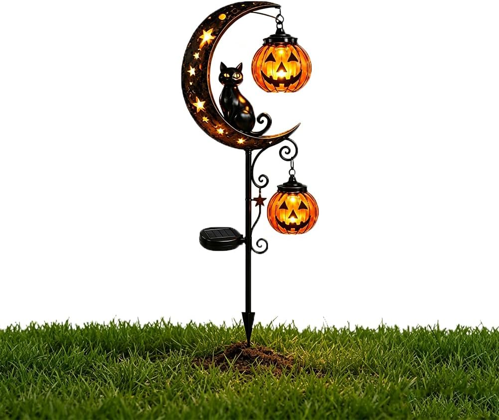 Pumpkin Lantern Halloween - Solarna lampka ogrodowa na Halloween z