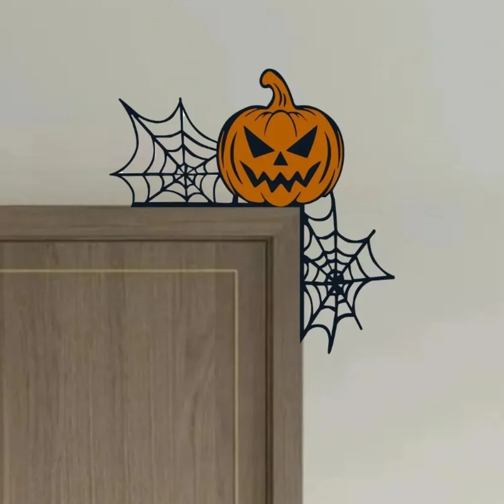 Spider Web Halloween Decoration - CIFBUY Halloweenowa metalowa dekoracja ścienna do