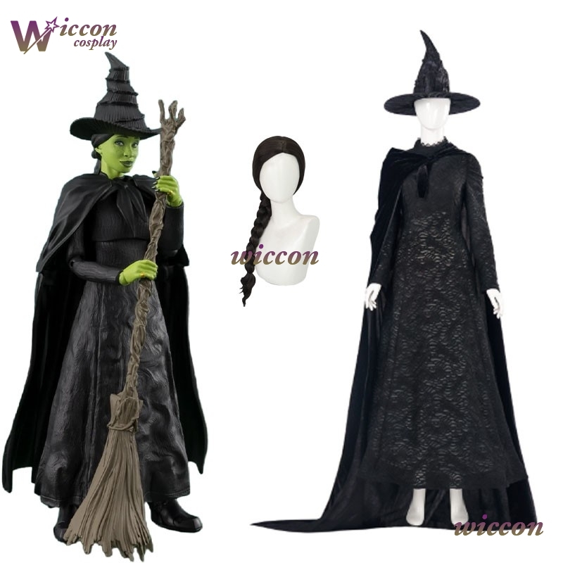 Halloween Costume Kids - Kostium Cosplay YesoK Filmowa Elphaba Czarny