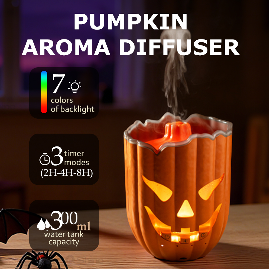 Halloween Pumpkin Decor Led - Nawilżacz powietrza w kształcie dyni, 7