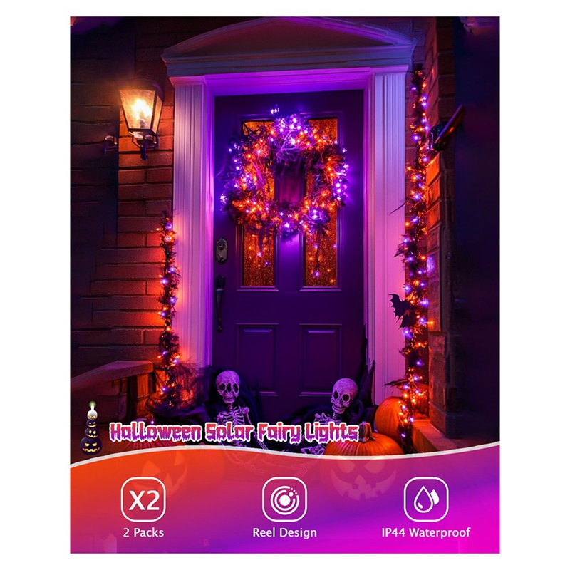 DT16 Solarne Lampki Dekoracyjn – Halloween Led String Lights Orange recenzja i cena