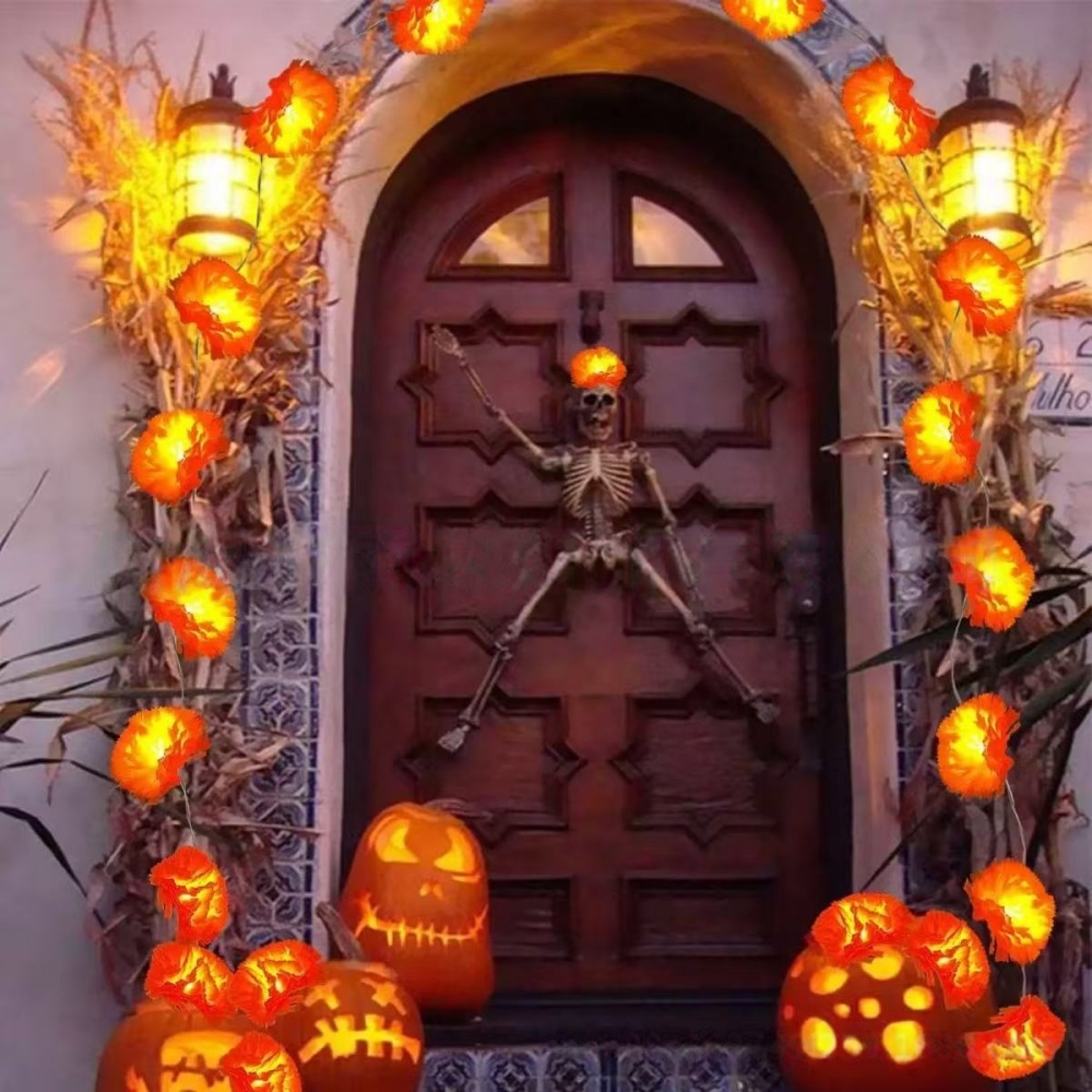 Lampki LED w kształcie kwiatów – Halloween Led String Lights Orange recenzja i cena