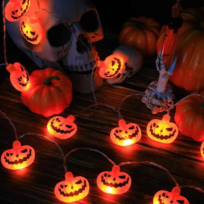 Lampki Halloweenowe 10/20 LED  – Halloween Led String Lights Orange recenzja i cena