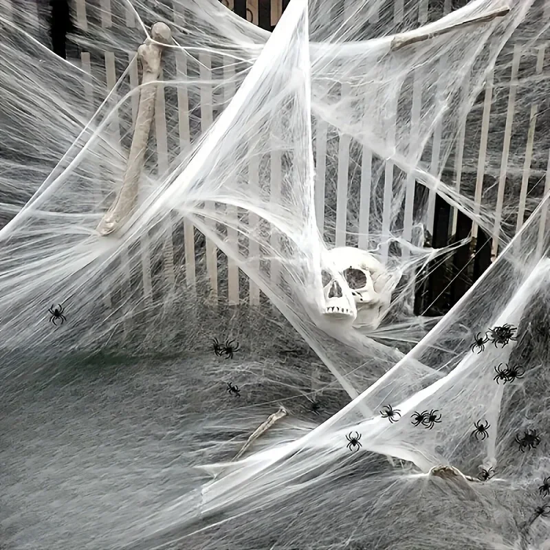 Elastyczne pajęczyny z dwoma p – Spider Web Halloween Decoration recenzja i cena