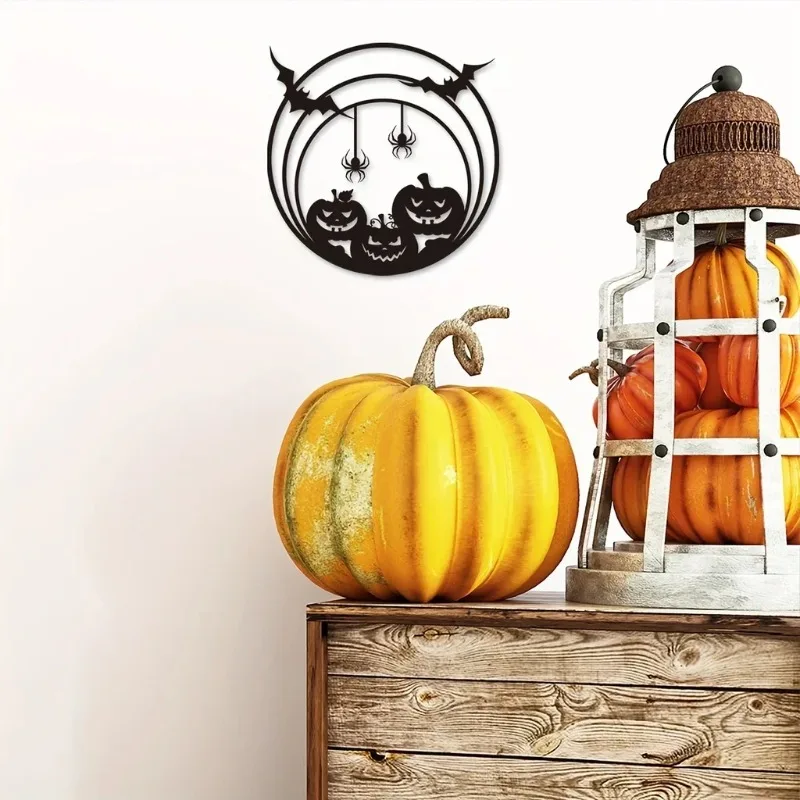 Metalowa dekoracja ścienna na  – Spider Web Halloween Decoration recenzja i cena