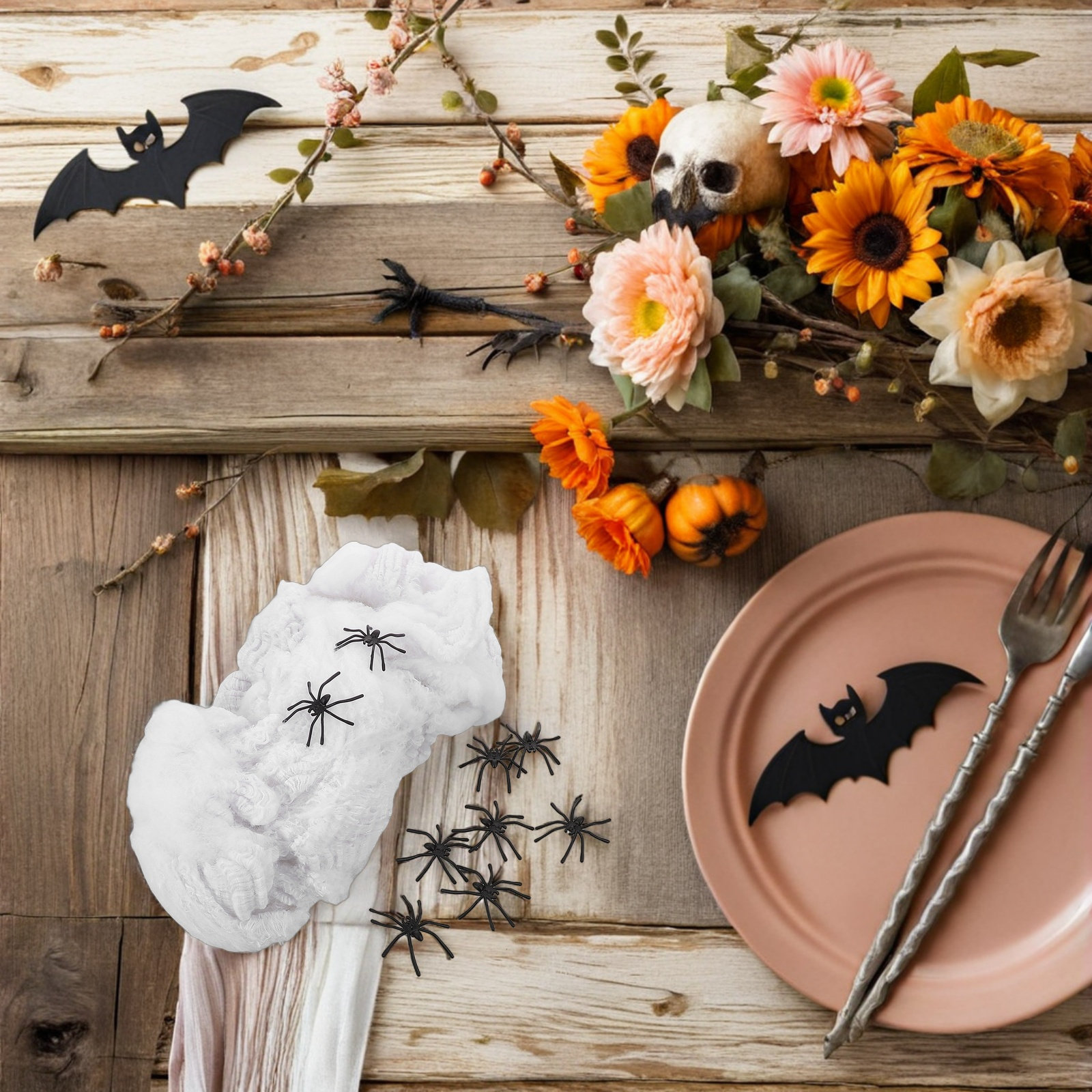 1 zestaw dekoracji na Hallowee – Spider Web Halloween Decoration recenzja i cena