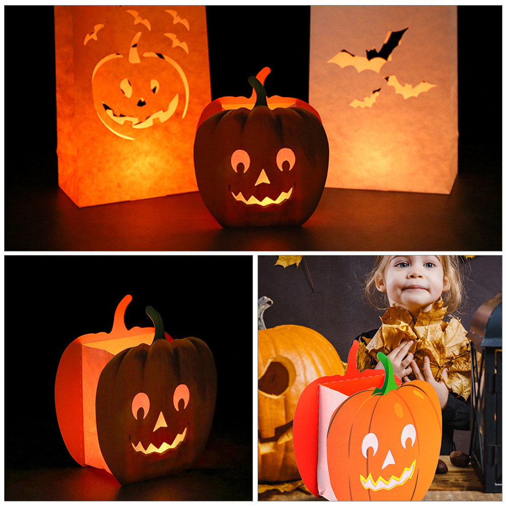 12 sztuk papierowych torebek w – Pumpkin Lantern Halloween recenzja i cena