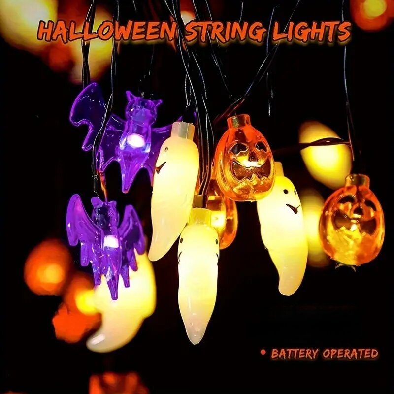 Urocze Dyniowe Nietoperze Duch – Halloween Led String Lights Orange recenzja i cena