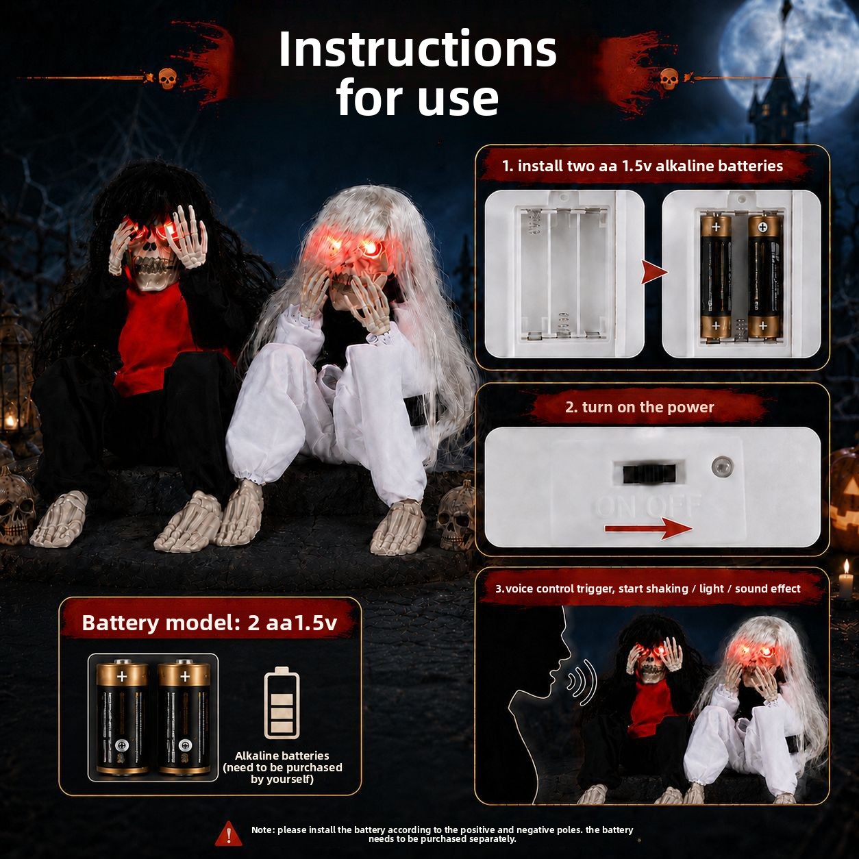 Ozdoba na Halloween do ogrodu, – Halloween Skeleton Decoration recenzja i cena