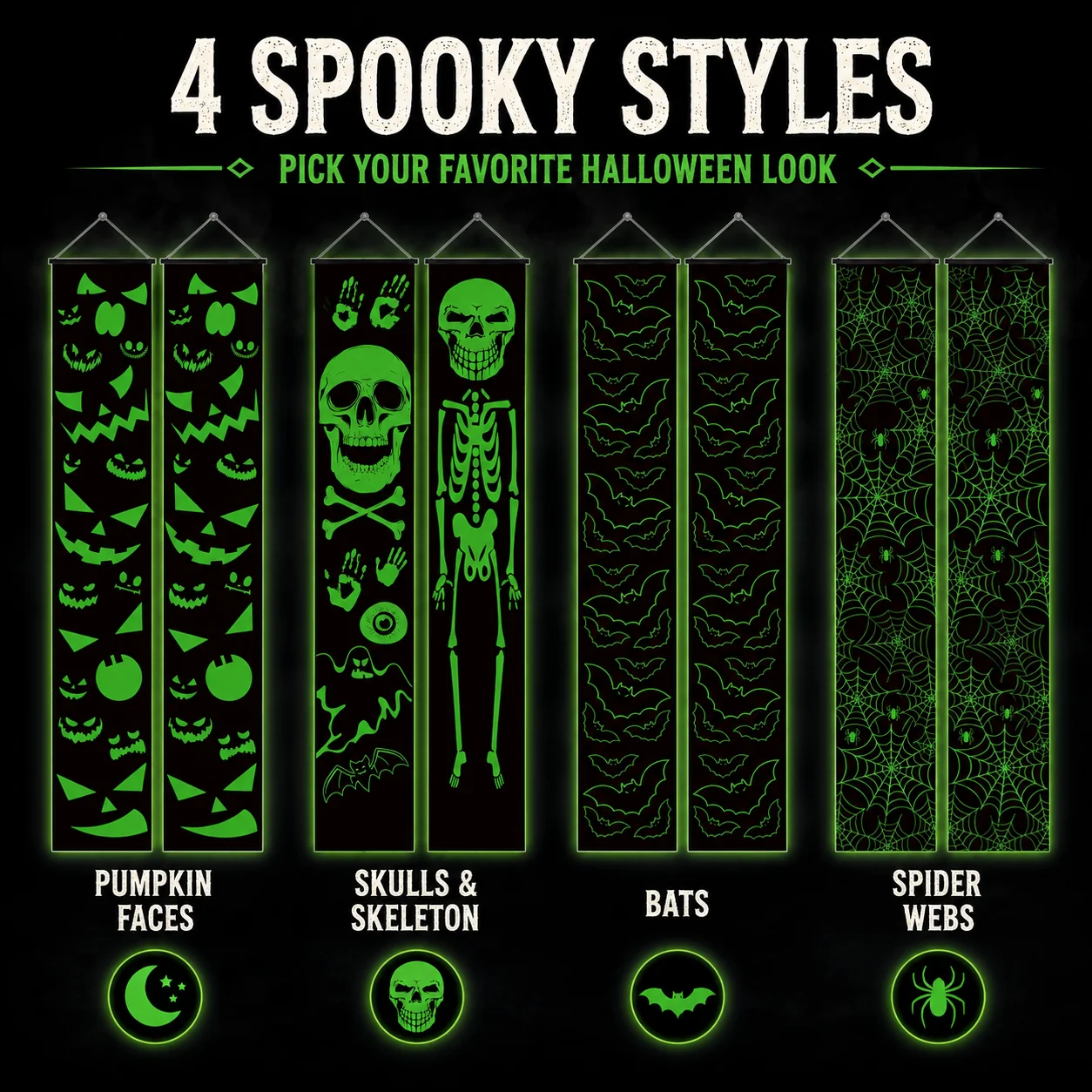 2 sztuki świecących w ciemnośc – Halloween Skeleton Decoration recenzja i cena