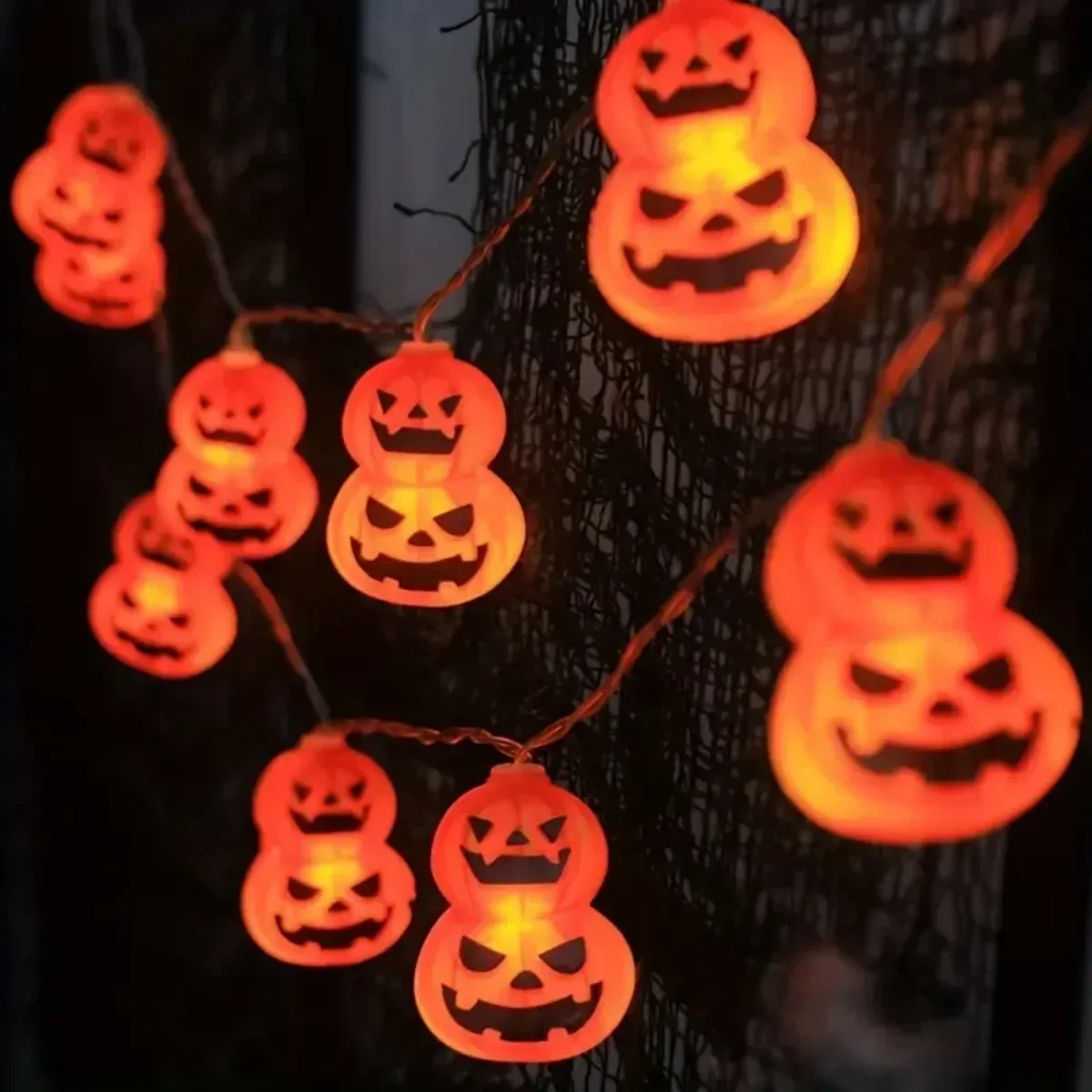 Świąteczne lampki w kształcie  – Halloween Led String Lights Orange recenzja i cena