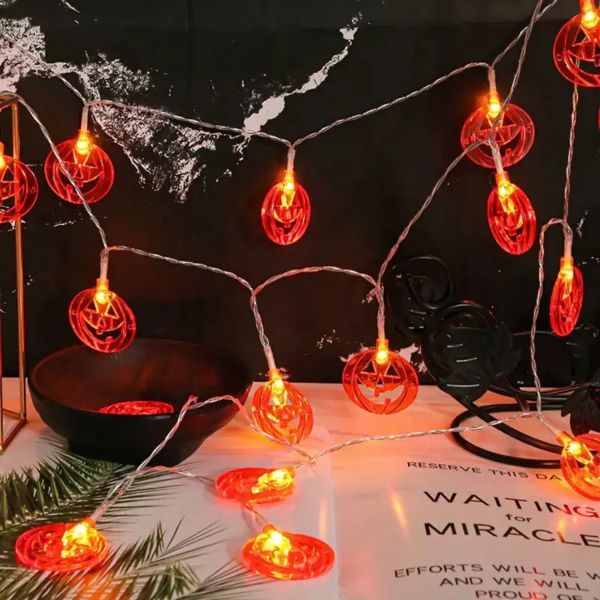 1 szt. 20 LED Pomarańczowe Pła – Halloween Led String Lights Orange recenzja i cena