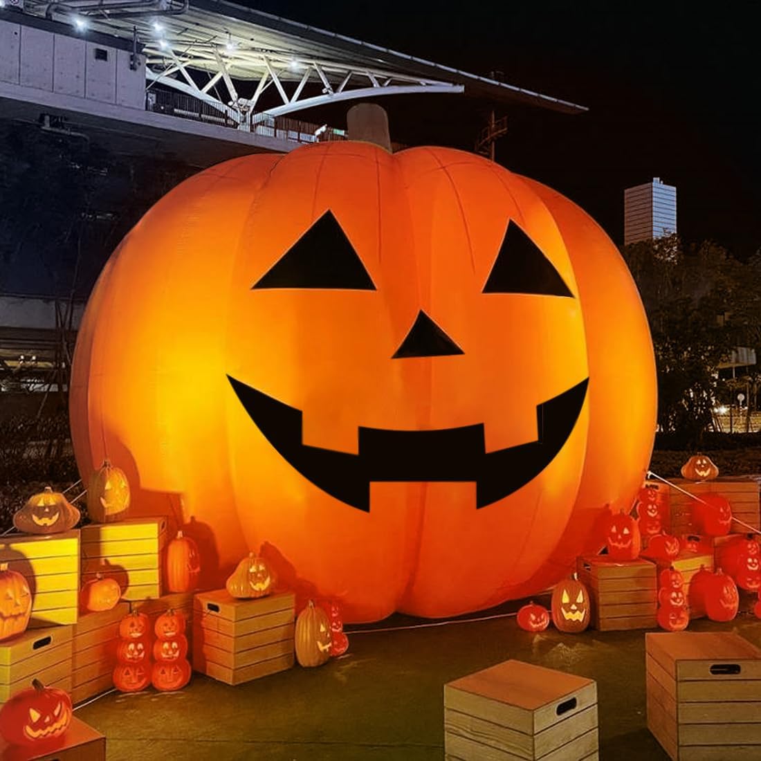 Ogromne dmuchane dekoracje na  – Halloween Pumpkin Decor Led recenzja i cena