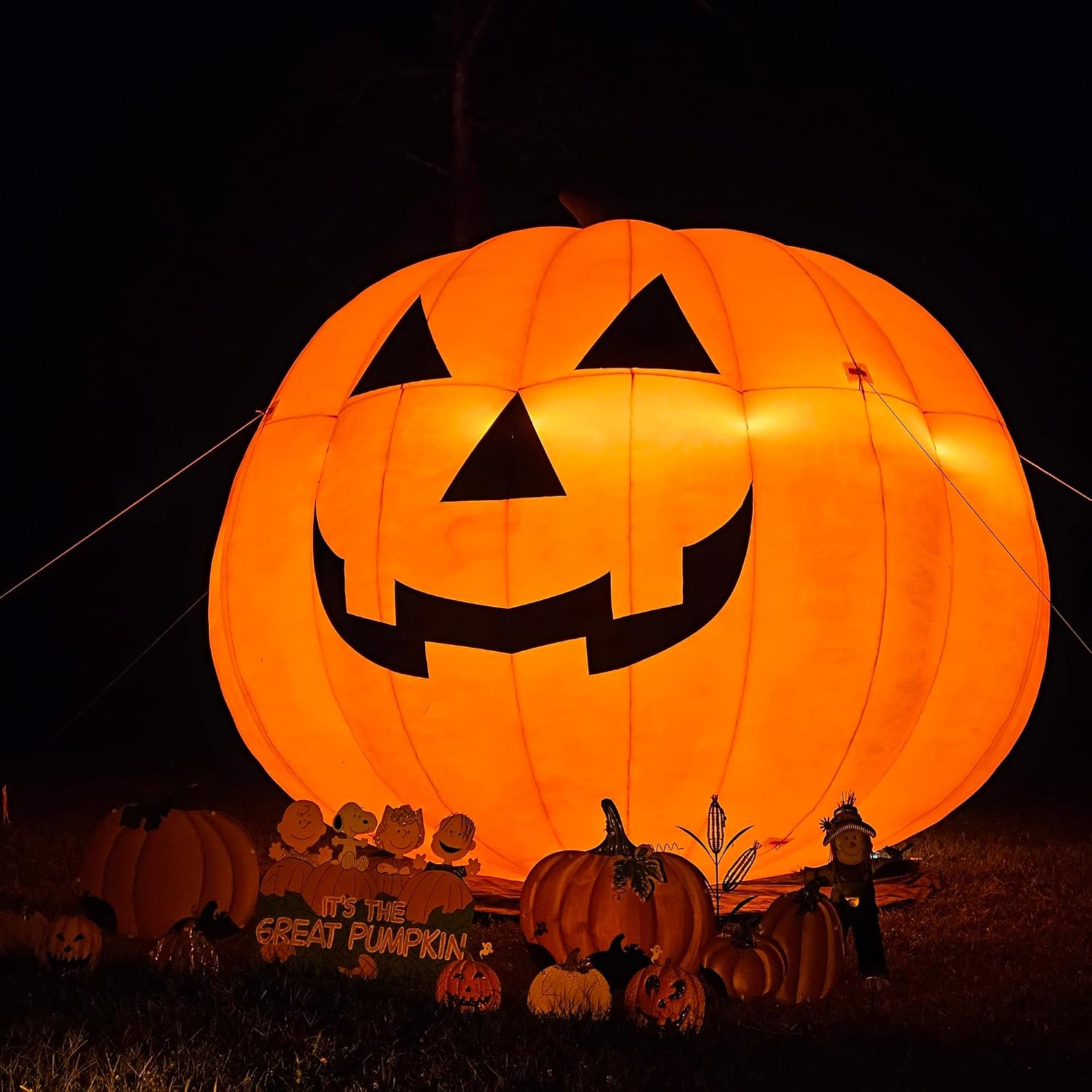 Ogromne dmuchane dekoracje na  – Halloween Pumpkin Decor Led recenzja i cena