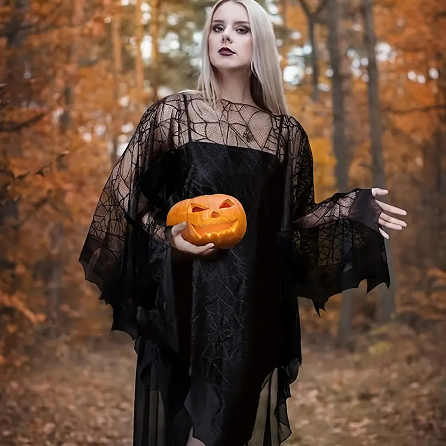 Halloween Spider Web Bat Cloak – Spider Web Halloween Decoration recenzja i cena