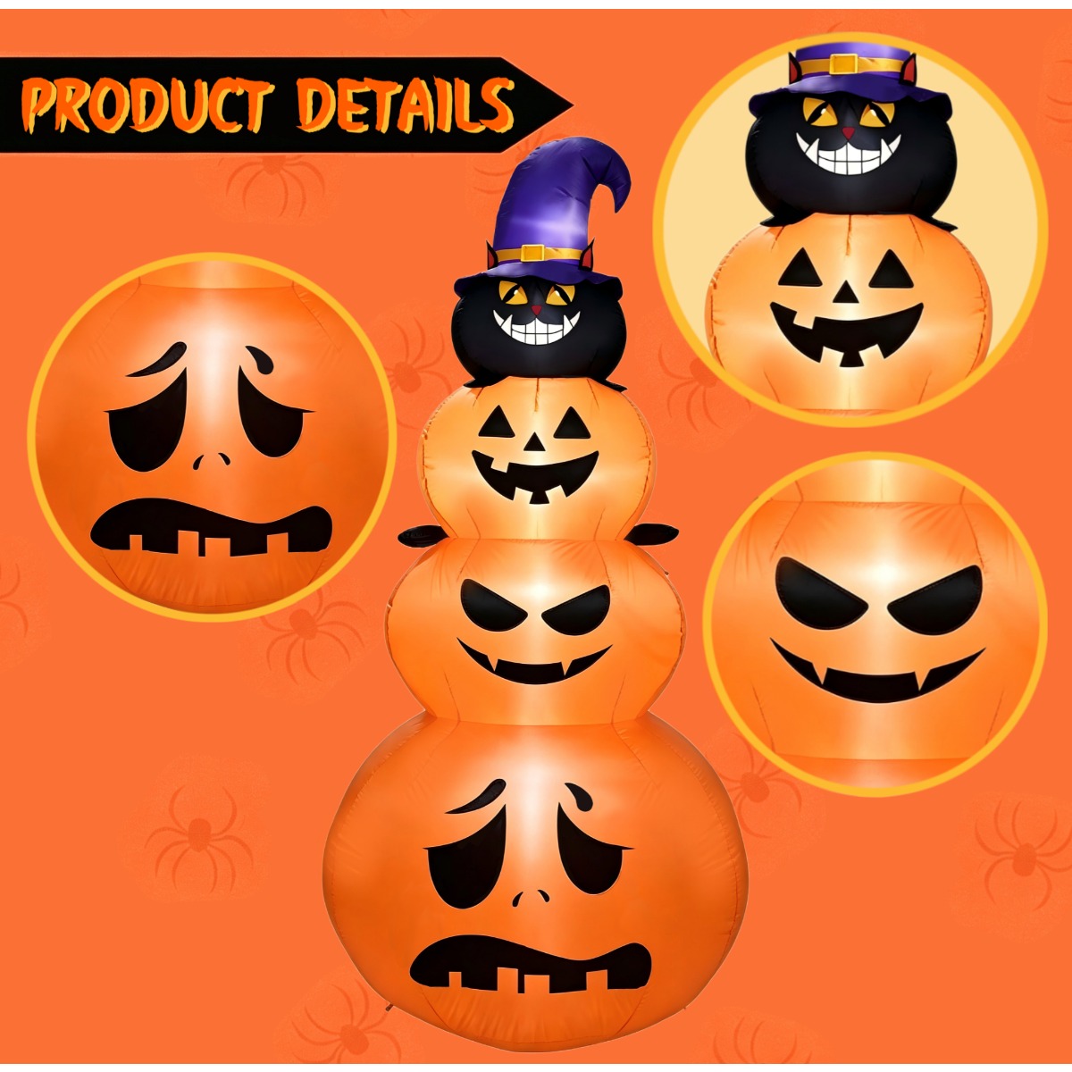 Dekoracje świąteczne na zewnąt – Halloween Pumpkin Decor Led recenzja i cena