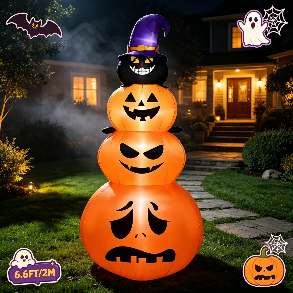 Dekoracje świąteczne na zewnąt – Halloween Pumpkin Decor Led recenzja i cena