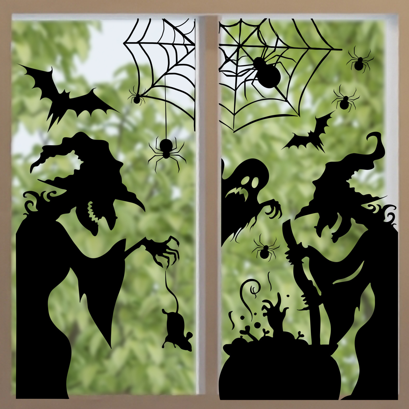 Halloweenowe elektrostatyczne  – Spider Web Halloween Decoration recenzja i cena