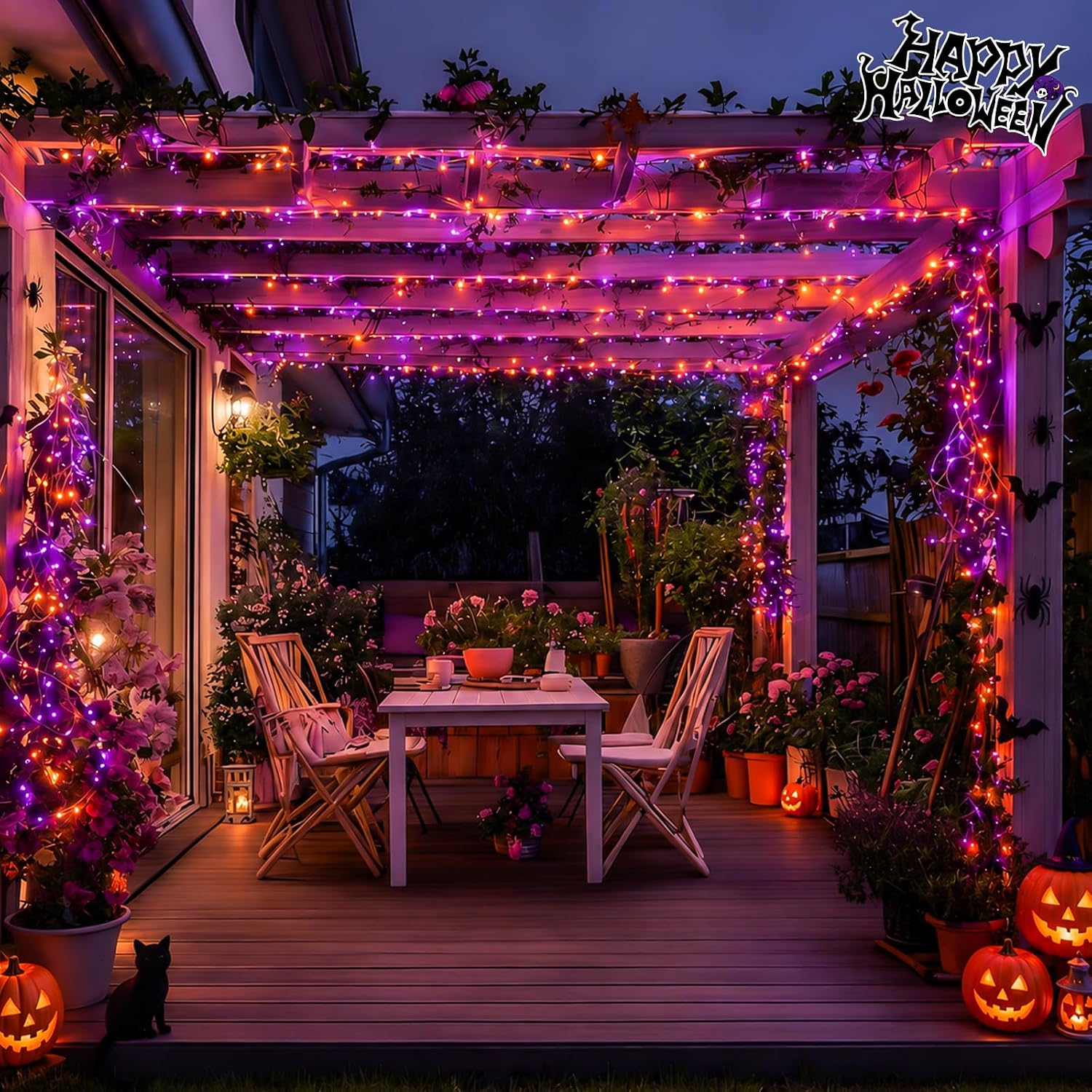 Halloweenowe solarne lampki z  – Halloween Led String Lights Orange recenzja i cena