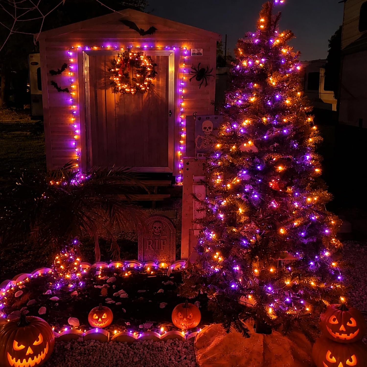 Halloweenowe solarne lampki z  – Halloween Led String Lights Orange recenzja i cena