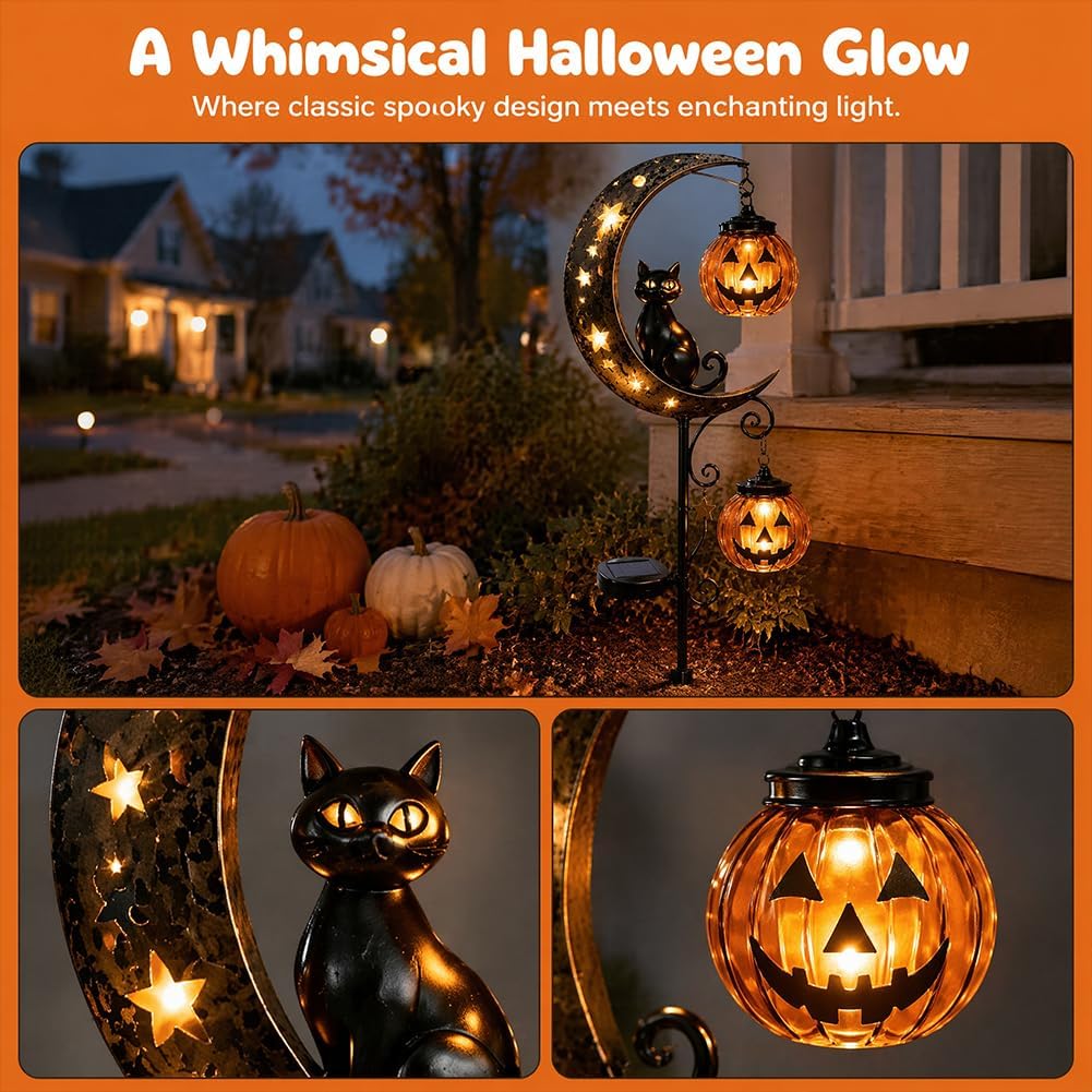 Solarna lampka ogrodowa na Hal – Pumpkin Lantern Halloween recenzja i cena