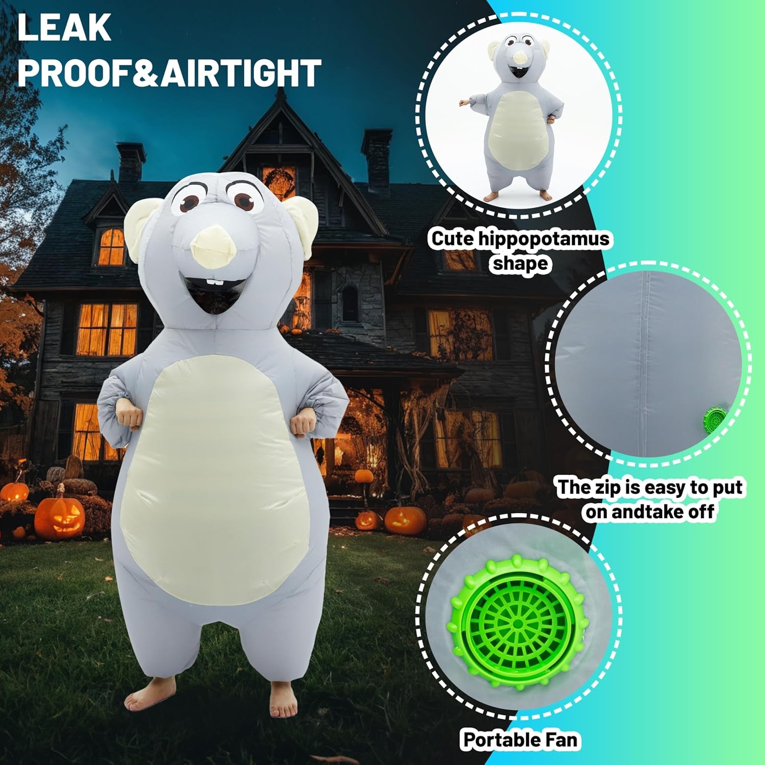 Nadmuchiwany kostium myszy dla – Halloween Costume Adult recenzja i cena
