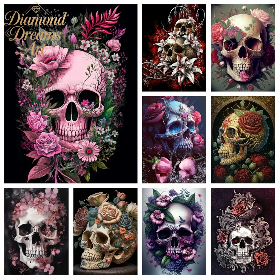 Bezramkowy obraz diamentowy z  – Halloween Skeleton Decoration recenzja i cena
