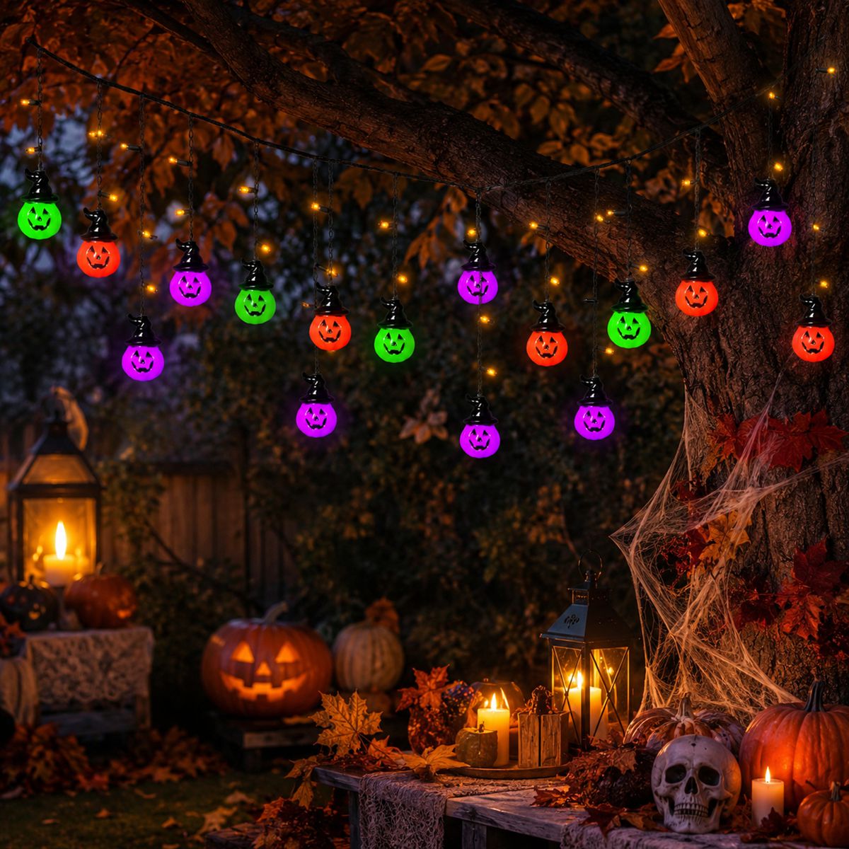 1 szt. Halloweenowy, przerażaj – Halloween Led String Lights Orange recenzja i cena