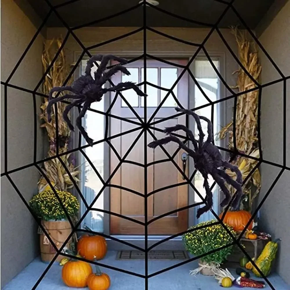 1-2 szt. Halloweenowa, realist – Spider Web Halloween Decoration recenzja i cena