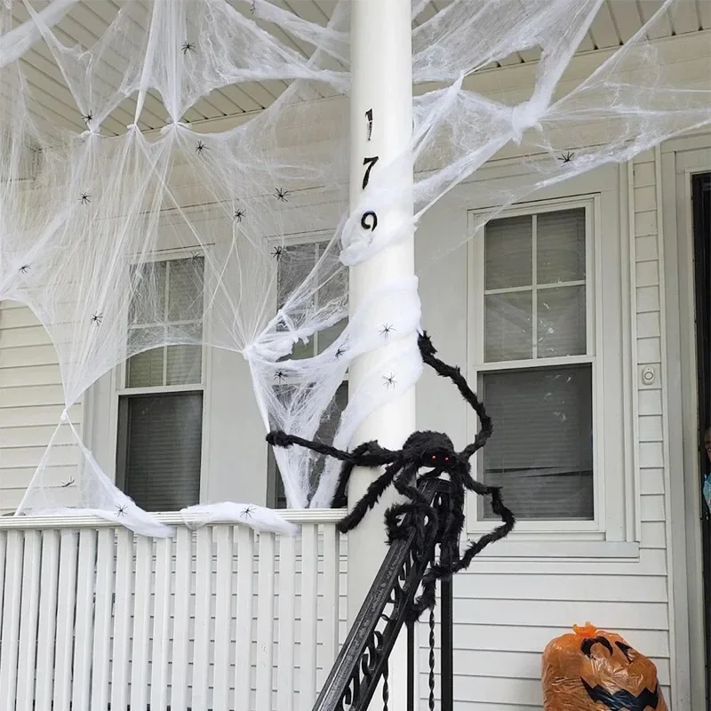 1-2 szt. Halloweenowa, realist – Spider Web Halloween Decoration recenzja i cena
