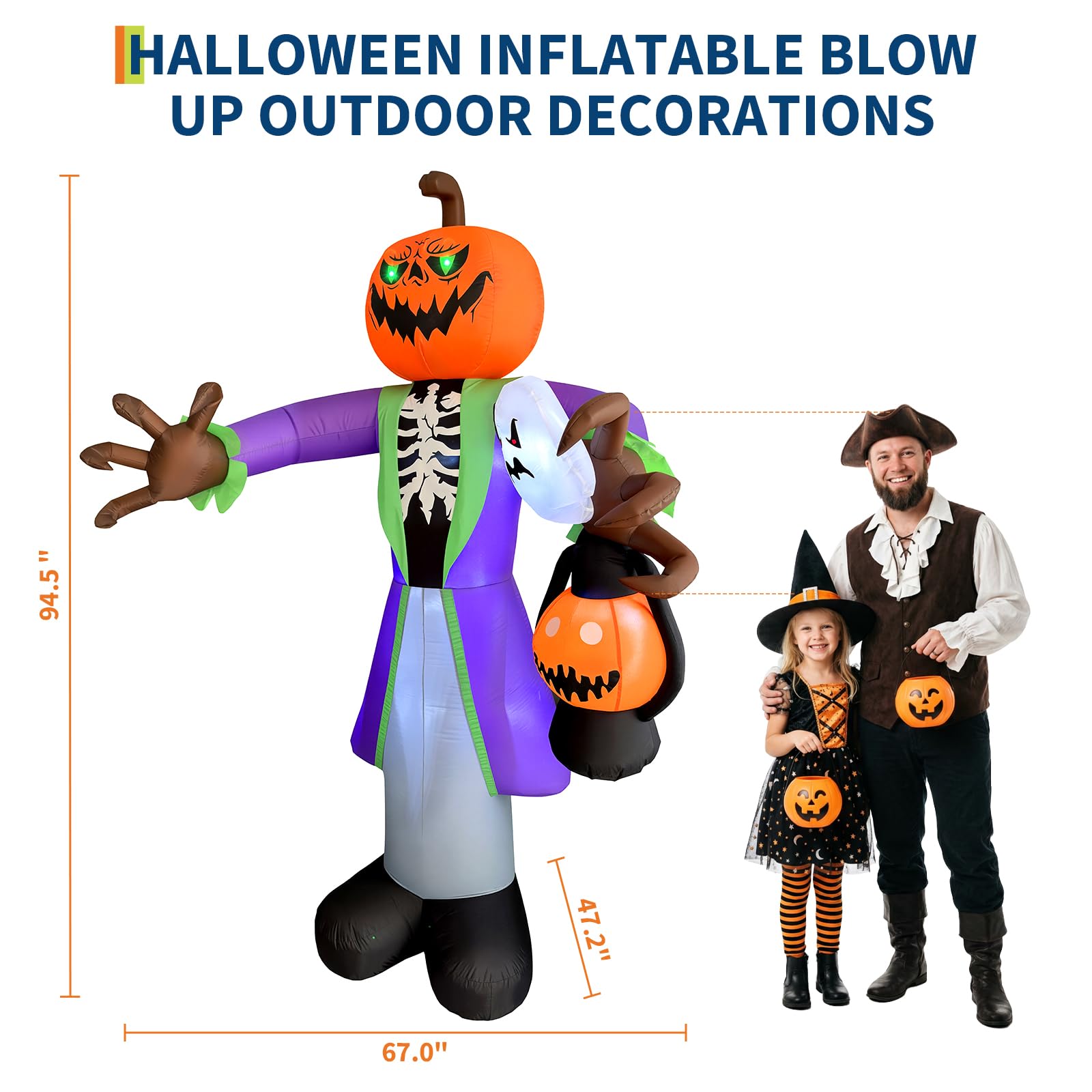 8-stopowa, podświetlana, dmuch – Pumpkin Lantern Halloween recenzja i cena