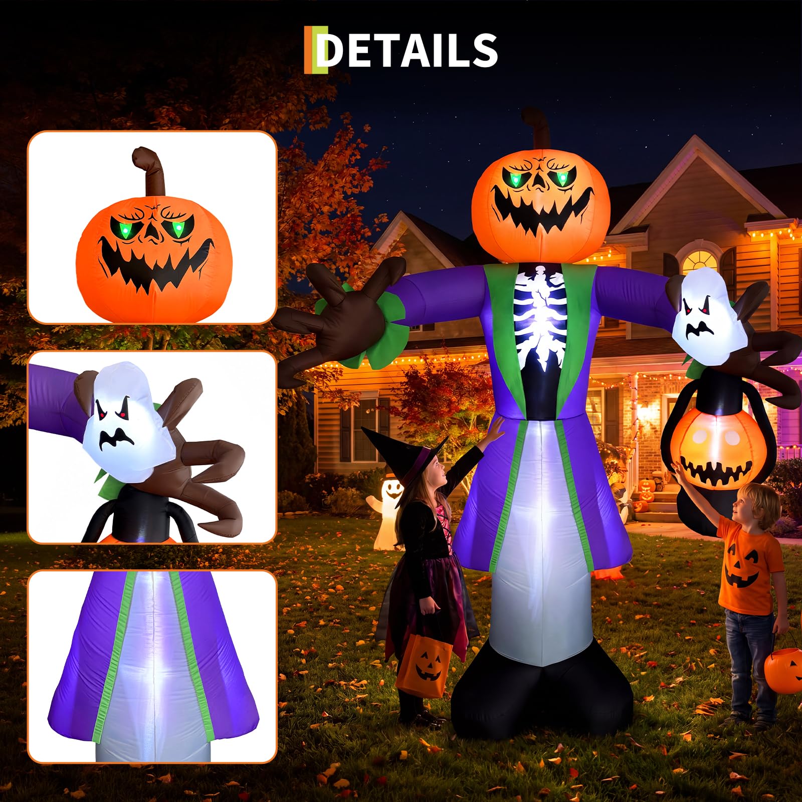 8-stopowa, podświetlana, dmuch – Pumpkin Lantern Halloween recenzja i cena