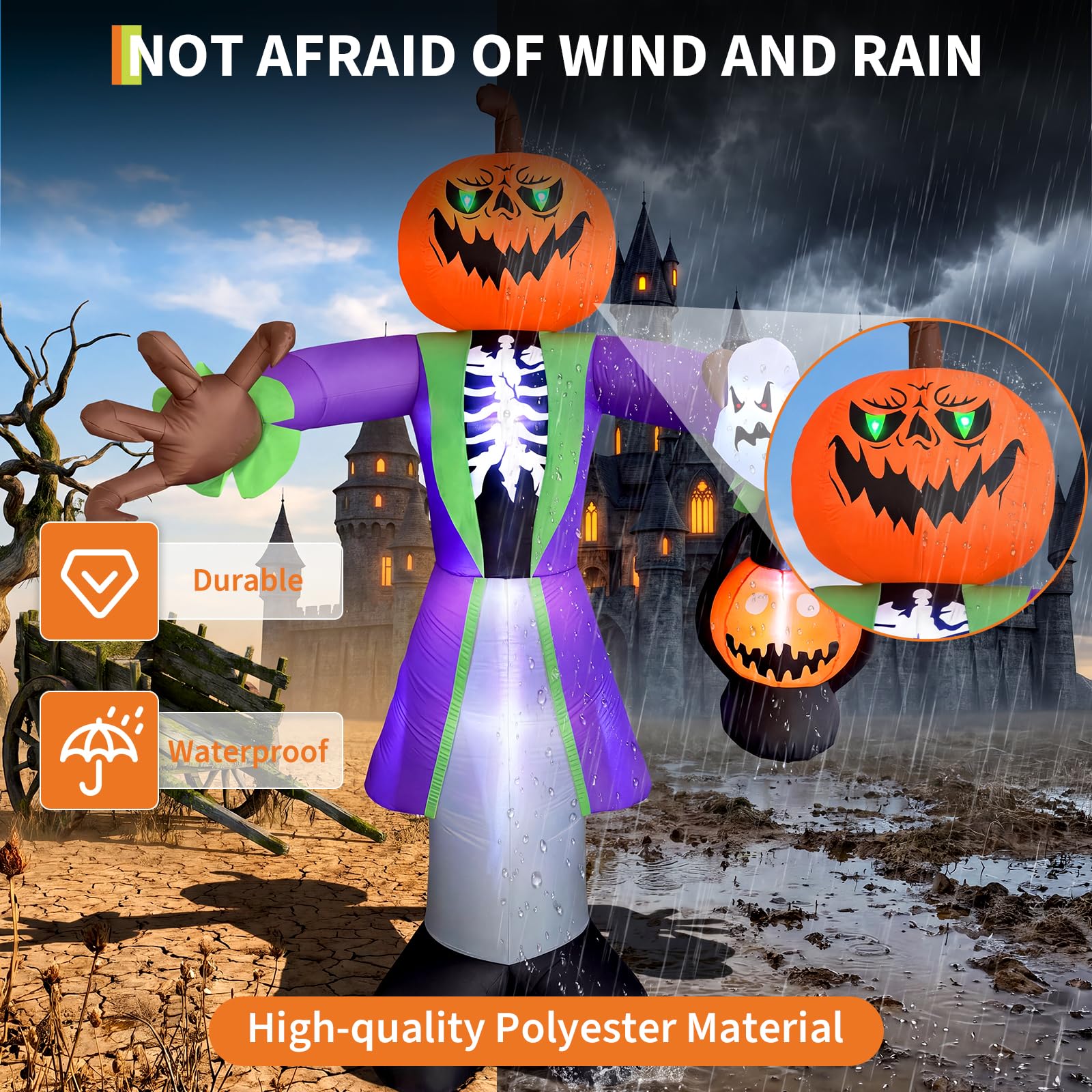 8-stopowa, podświetlana, dmuch – Pumpkin Lantern Halloween recenzja i cena